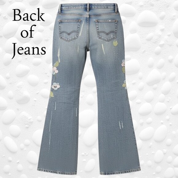 Guess Embroidered/Rhinestones Jeans – Size 30 - Like New - Picture 2 of 8